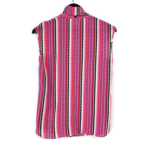 Maison Common Munich Womens Pink Polka Dot Sleeveless Blouse Sz 38 US M 1201R3 - Picture 6 of 12